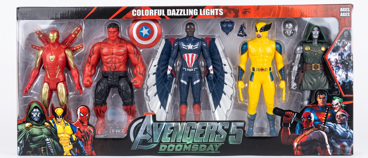 Avengers 5 Superhero Action Figure Set with Accessories – Kids 3+