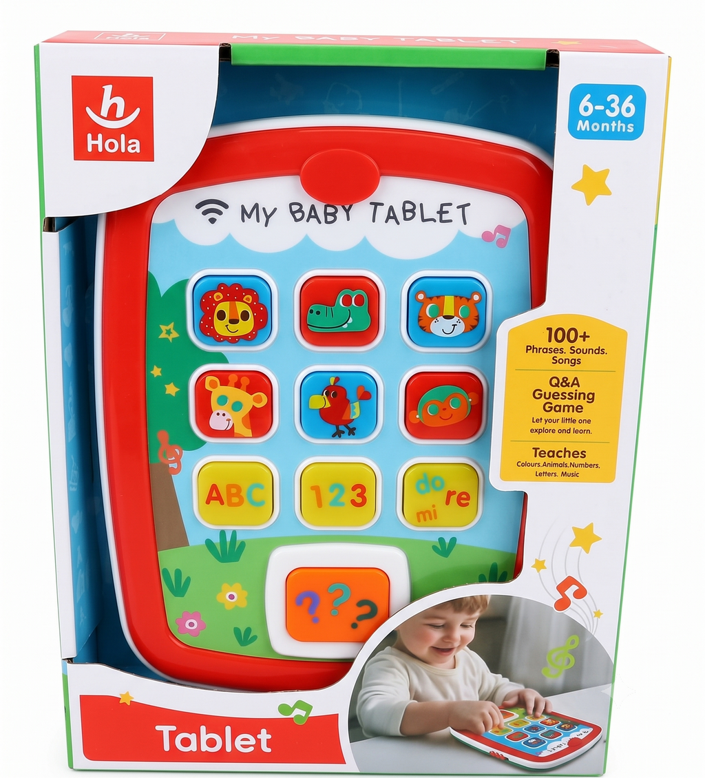 Hola My Baby Tablet Educational Toy for Babies 6–36 Months – 100+ Sounds, Songs, ABC, Numbers & Animal Learning