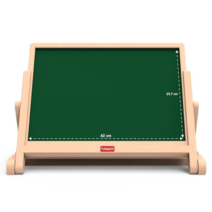 Funskool Giggles Draw N Write Desktop Slate, 4 in 1 Double Sided Board