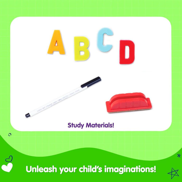 Funskool Giggles Draw N Write Desktop Slate, 4 in 1 Double Sided Board