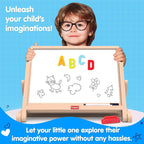 Funskool Giggles Draw N Write Desktop Slate, 4 in 1 Double Sided Board