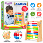 Funskool Giggles Wooden Abacus Counting Toy | Colourful Educational Maths Learning Toy for Kids Ages 3+
