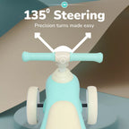 R for Rabbit Speedster Zoomy Push Ride on Car  Blue Grey