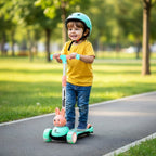 R for Rabbit Road Runner Bunny Scooter For Kids With PU LED Wheels - Green Peach