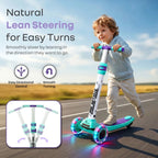 R For Rabbit Road Runner Stellar Duo 2 in 1 Kick Scooter with Attachable Seat Green Purple
