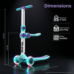 R For Rabbit Road Runner Stellar Duo 2 in 1 Kick Scooter with Attachable Seat Green Purple