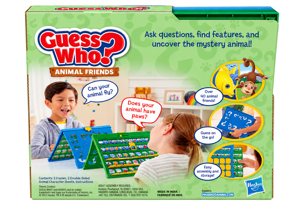 Guess Who? Animal Friends – Original Guessing Game by Hasbro | 2 Players, Ages 6+