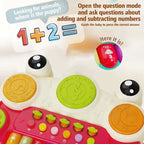 Rainbow Toys Multi-Functional Electronic Drum Keyboard Sensory ABS Plastic Frog Piano Toy
