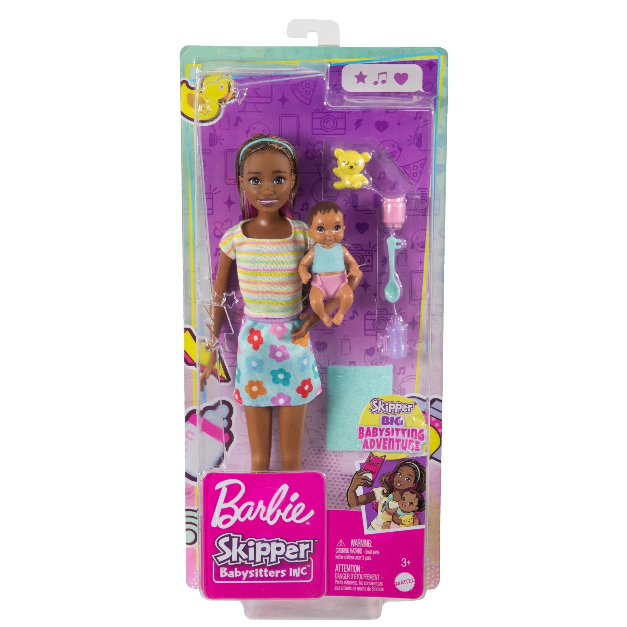 Barbie® Dolls and Accessories, Skipper™ Doll (Two-Tone Hair) with Baby Figure a
