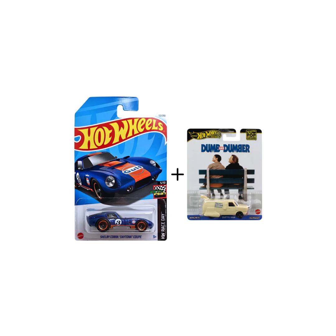 Hot Wheels 1:64 Scale Shelby Cobra Daytona Coupe HW Race Day Combo