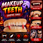 Halloween Vampire Teeth – Spooky Fangs Makeup Costume Accessory