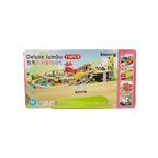 Rainbow Toys Deluxe Jumbo 110 Pcs Wooden Train Set With Table