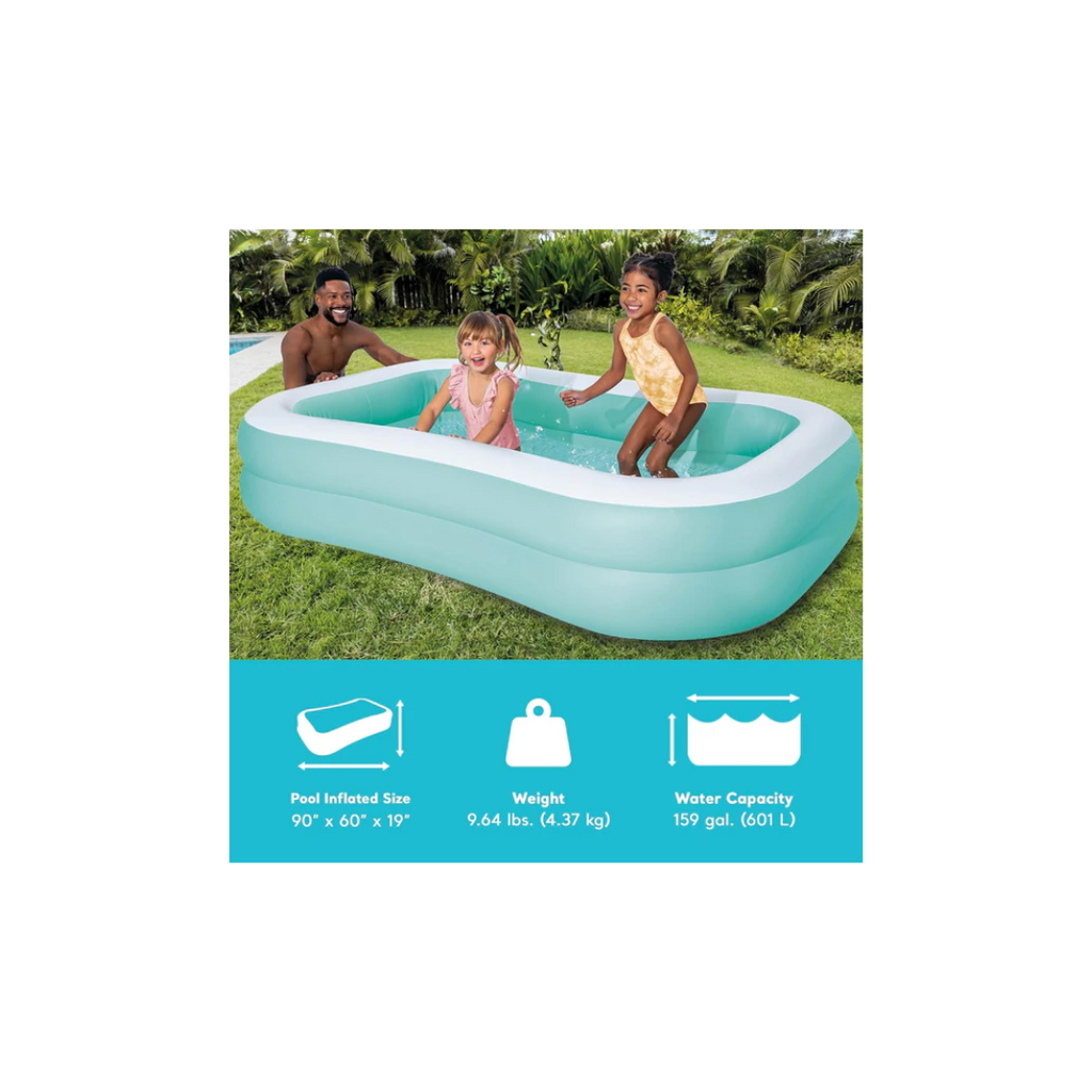 Intex 57181EP Swim Center Inflatable Family Pool: 159 Gallon Capacity 90" x 60" x 19"  Color May Vary