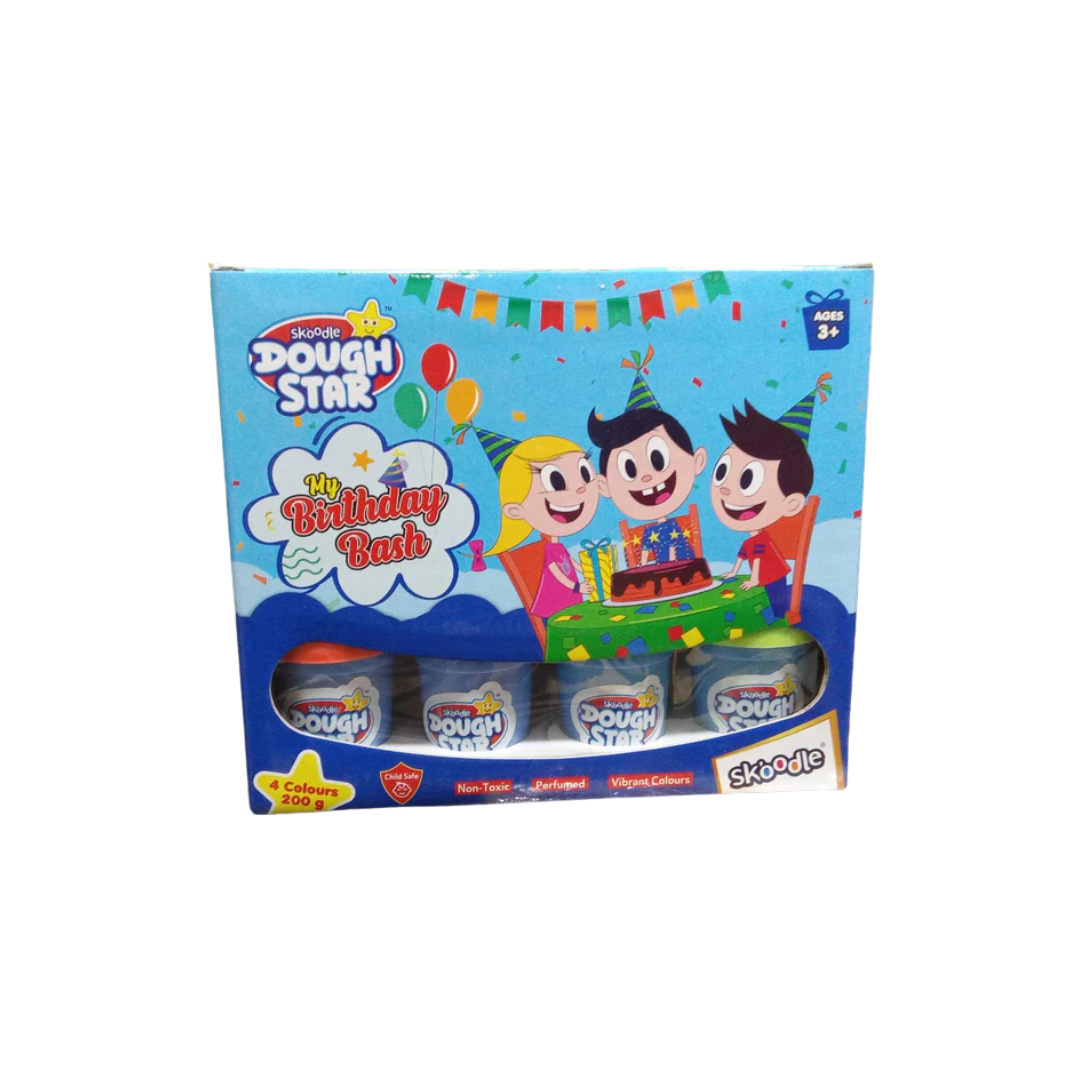 Skoodle Dough Star My Birthday Bash For Kids - 4 Colors 200gm