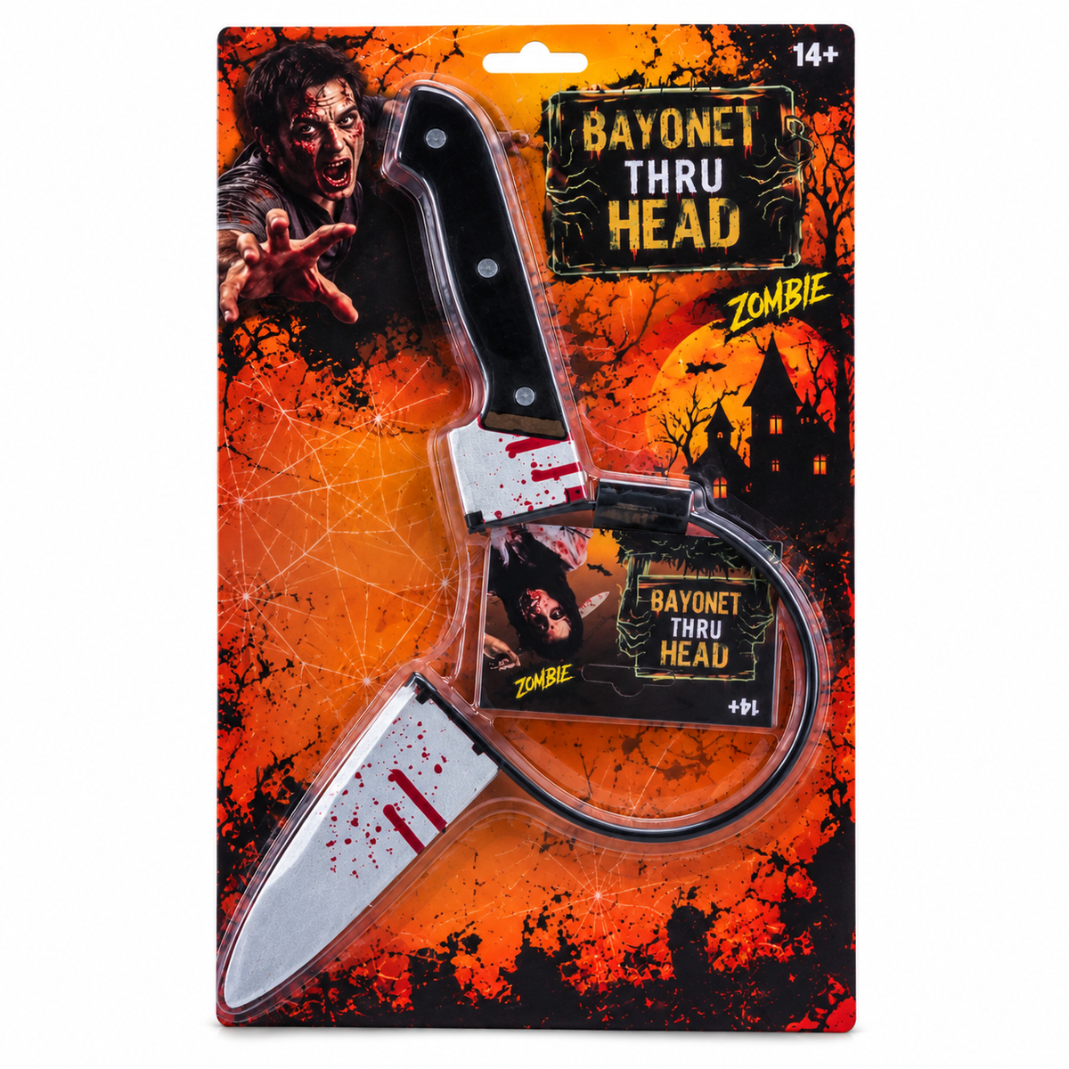 Halloween Bloody Knife Headband | Fake Knife Through Head Horror Costume Accessory for Halloween & Fancy Dress