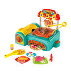 FiveStar Kitchen Pretend Play Plastic Toy Gas Stove Set Kids Cooking Tableware Play Set