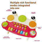Rainbow Toys Multi-Functional Electronic Drum Keyboard Sensory ABS Plastic Frog Piano Toy