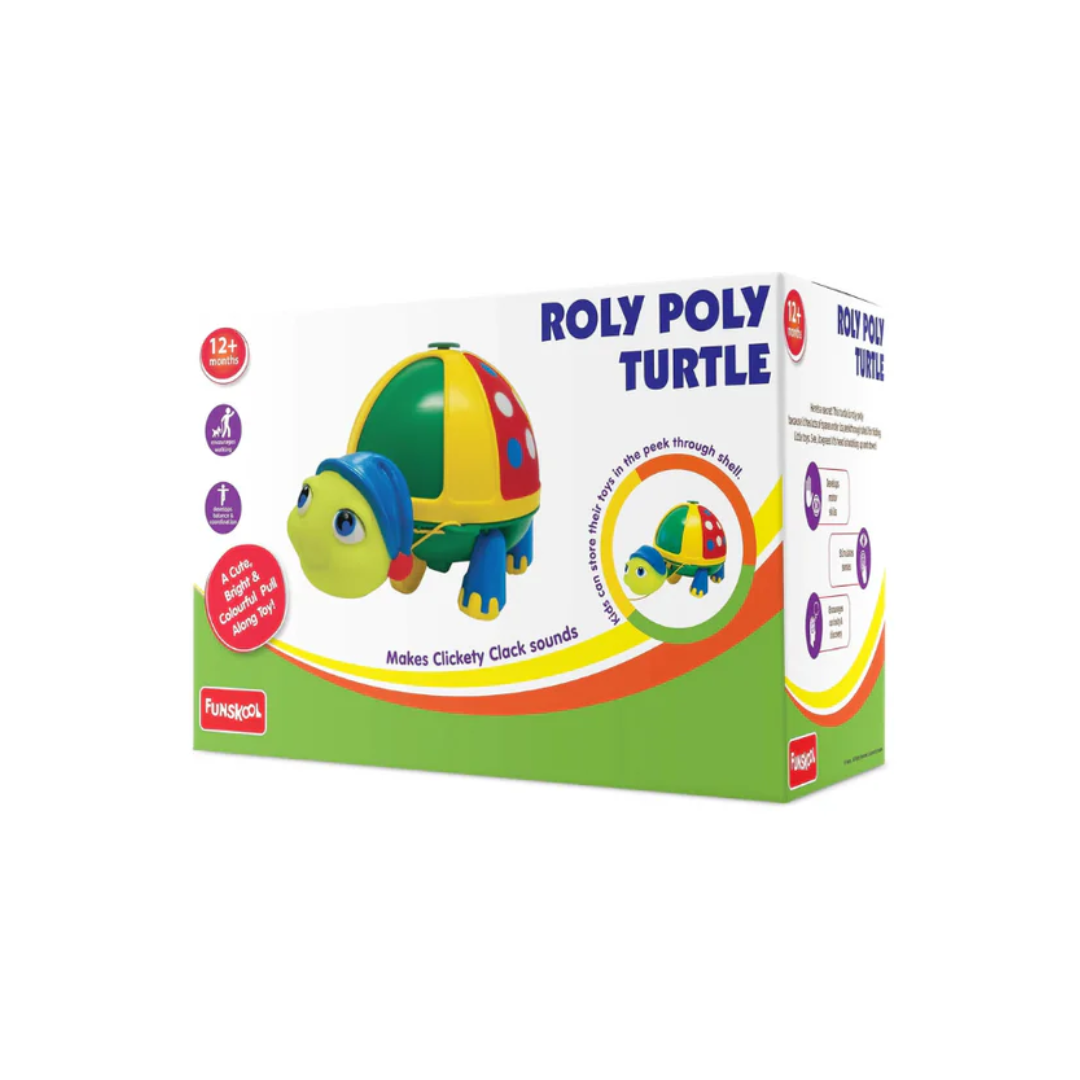 Fusnkool Roly Poly Turtle , Pull along Toy