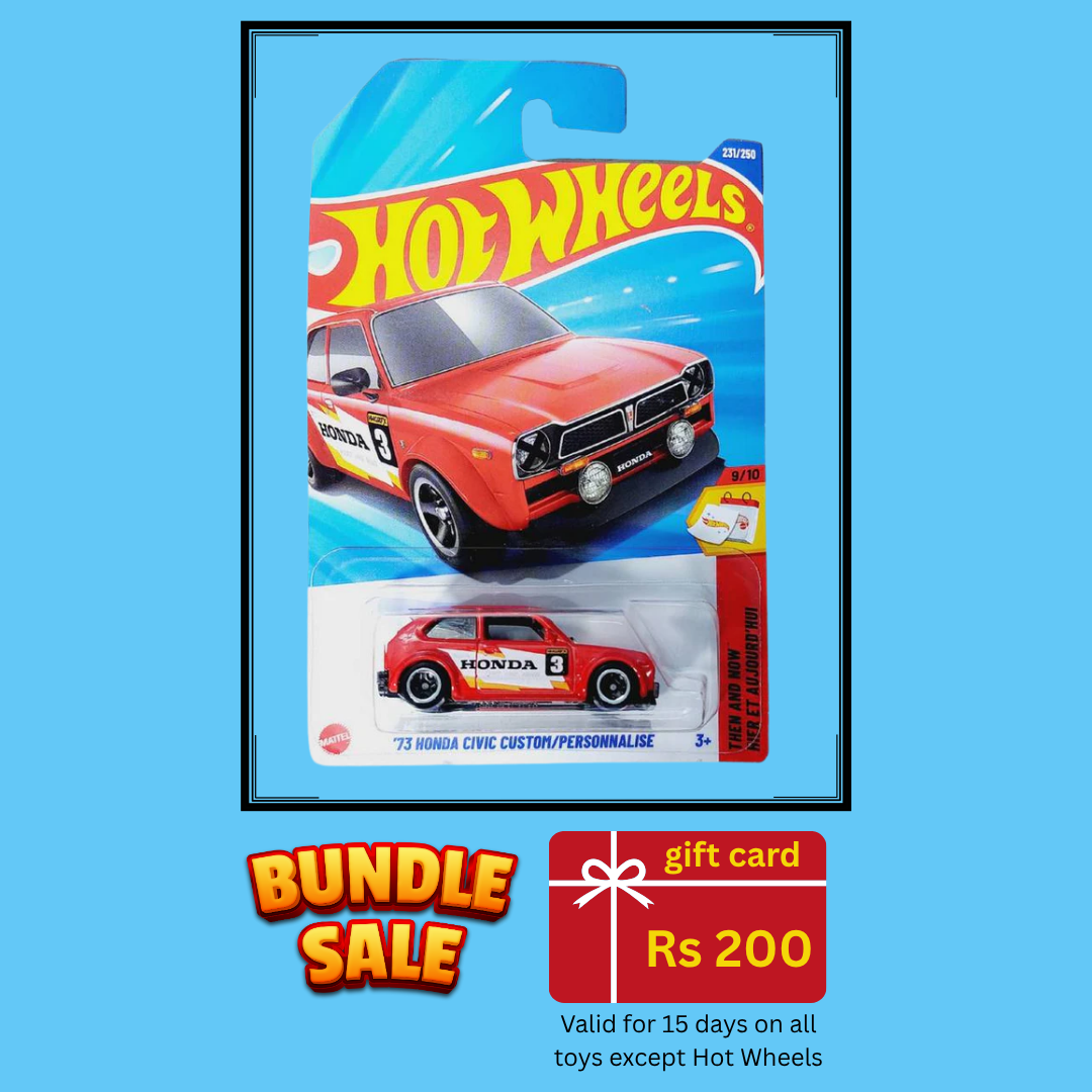 Hot Wheels 73 Honda Civic Custom Personnalise Die Cast Car