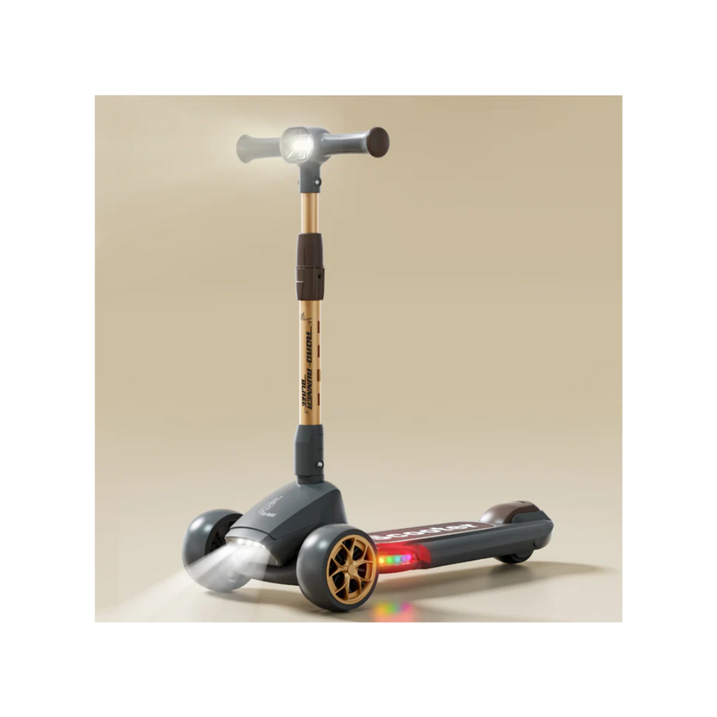 R for Rabbit Road Runner Blaze Scooter For Kids With PU LED Wheels Black