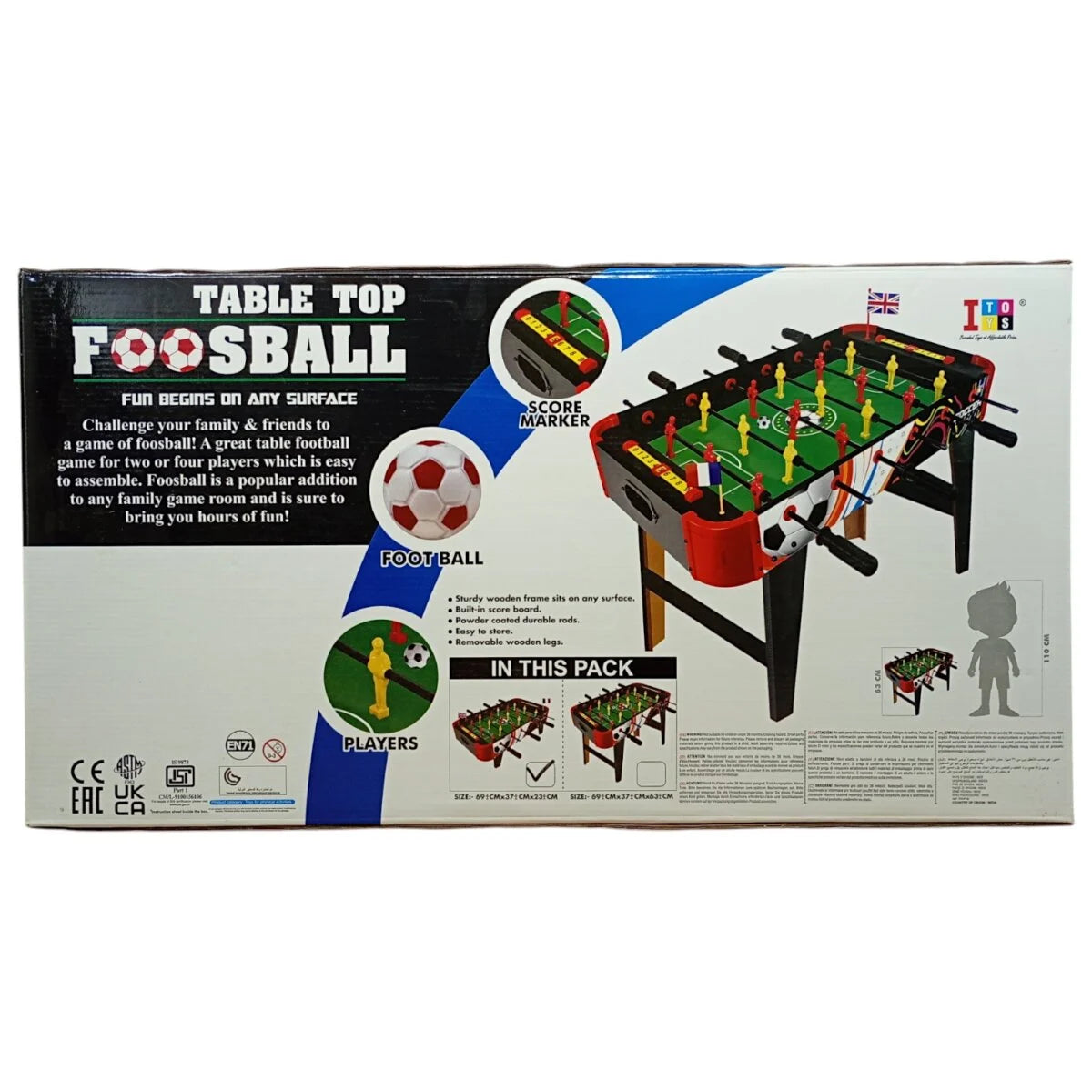 Itoys Table Top Foosball Big (Design May Vary)