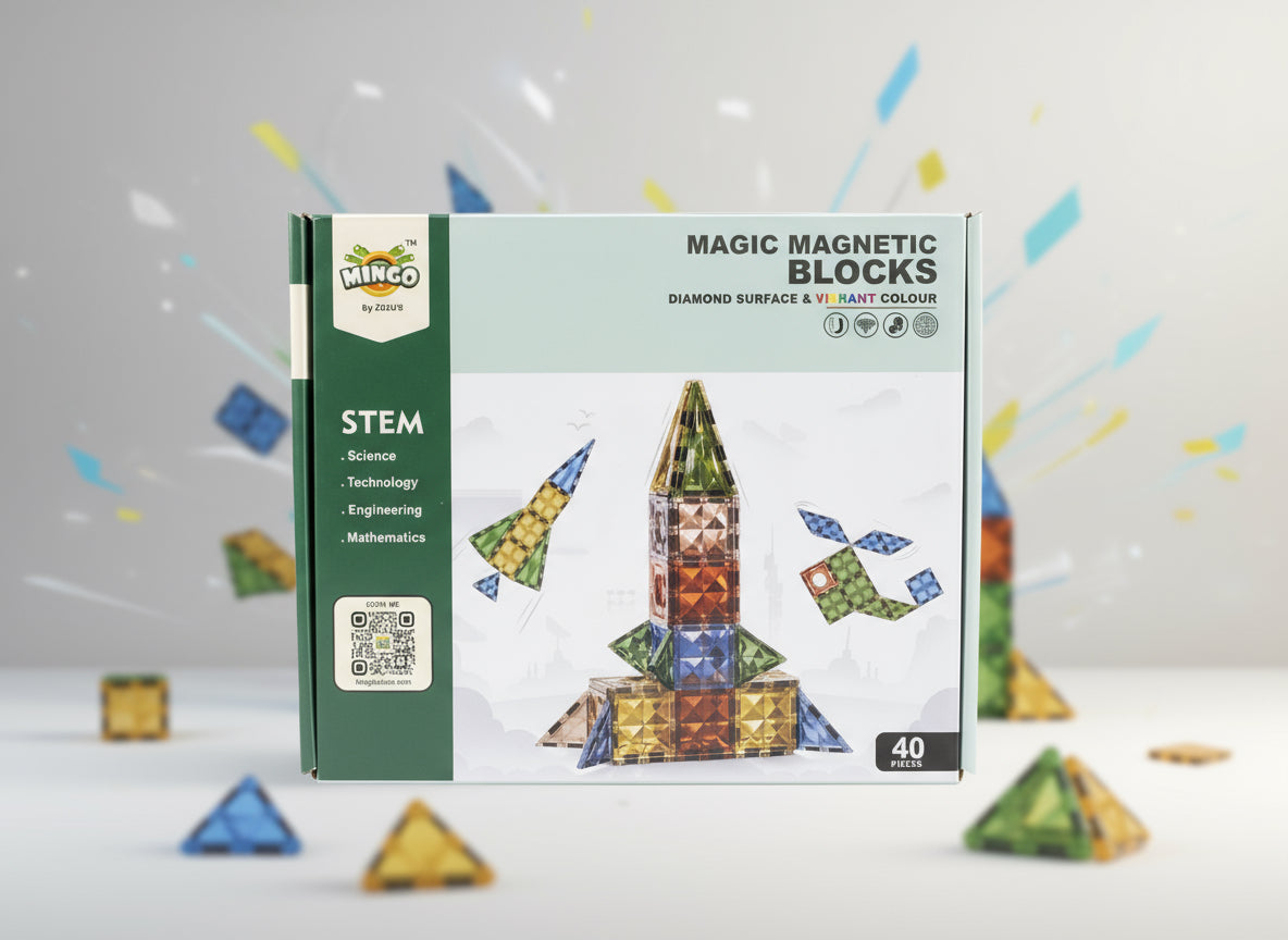 Mingo Magic Magnetic Blocks Tiles (40 pcs)
