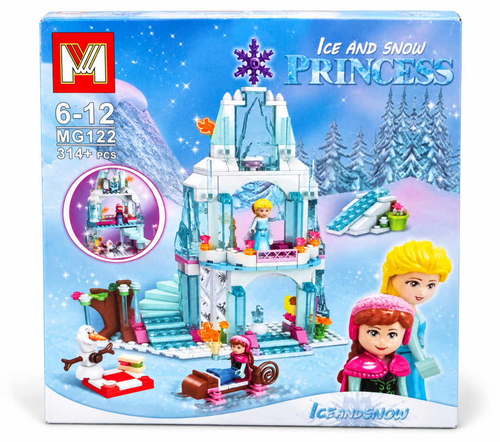 Ice and Snow Princess Castle Building Blocks Set – 314+ Pieces