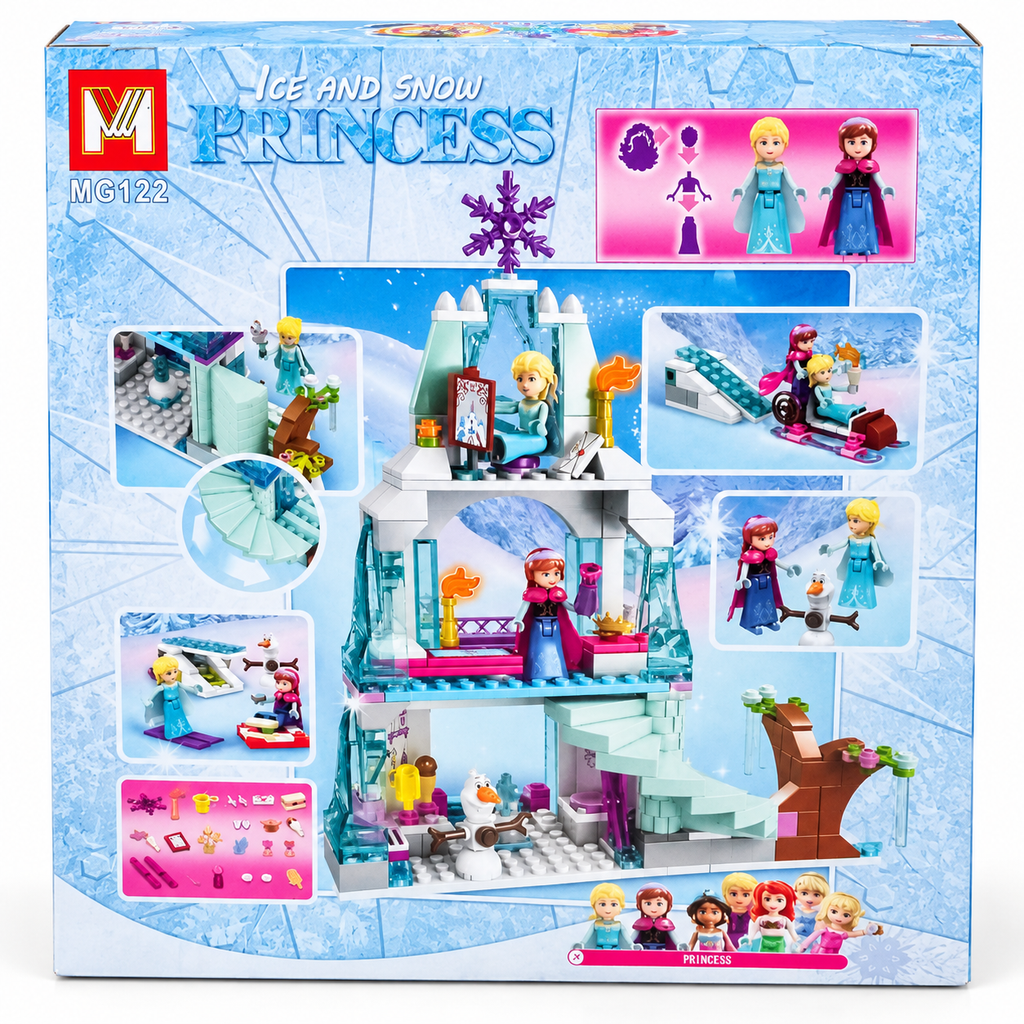 Ice and Snow Princess Castle Building Blocks Set – 314+ Pieces