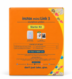 Fujifilm Instax Mini Link 3 Smartphone Photo Printer Starter Kit – Sage Green with 10-Sheet Instax Mini Film