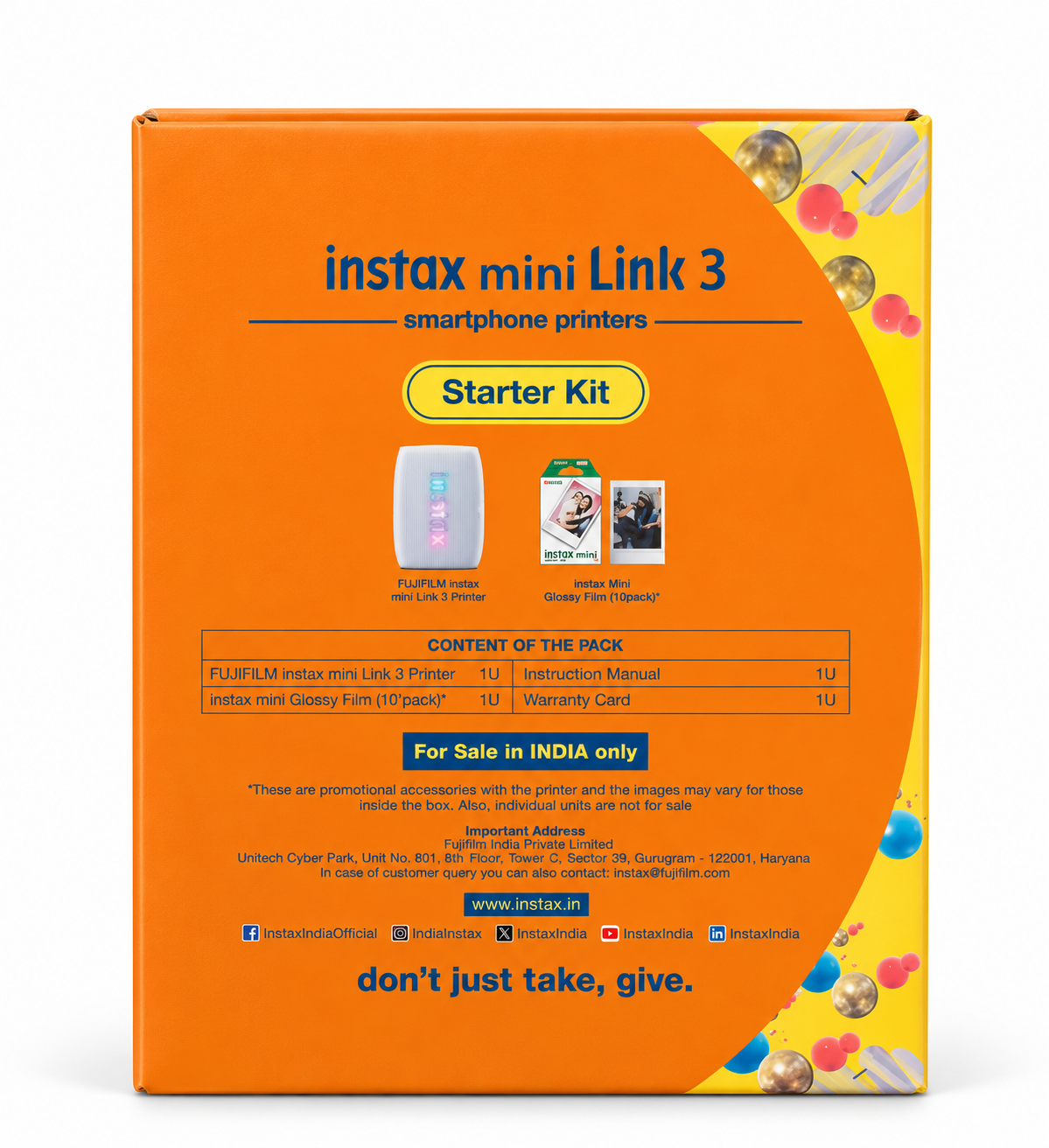 Fujifilm Instax Mini Link 3 Smartphone Photo Printer Starter Kit – Sage Green with 10-Sheet Instax Mini Film
