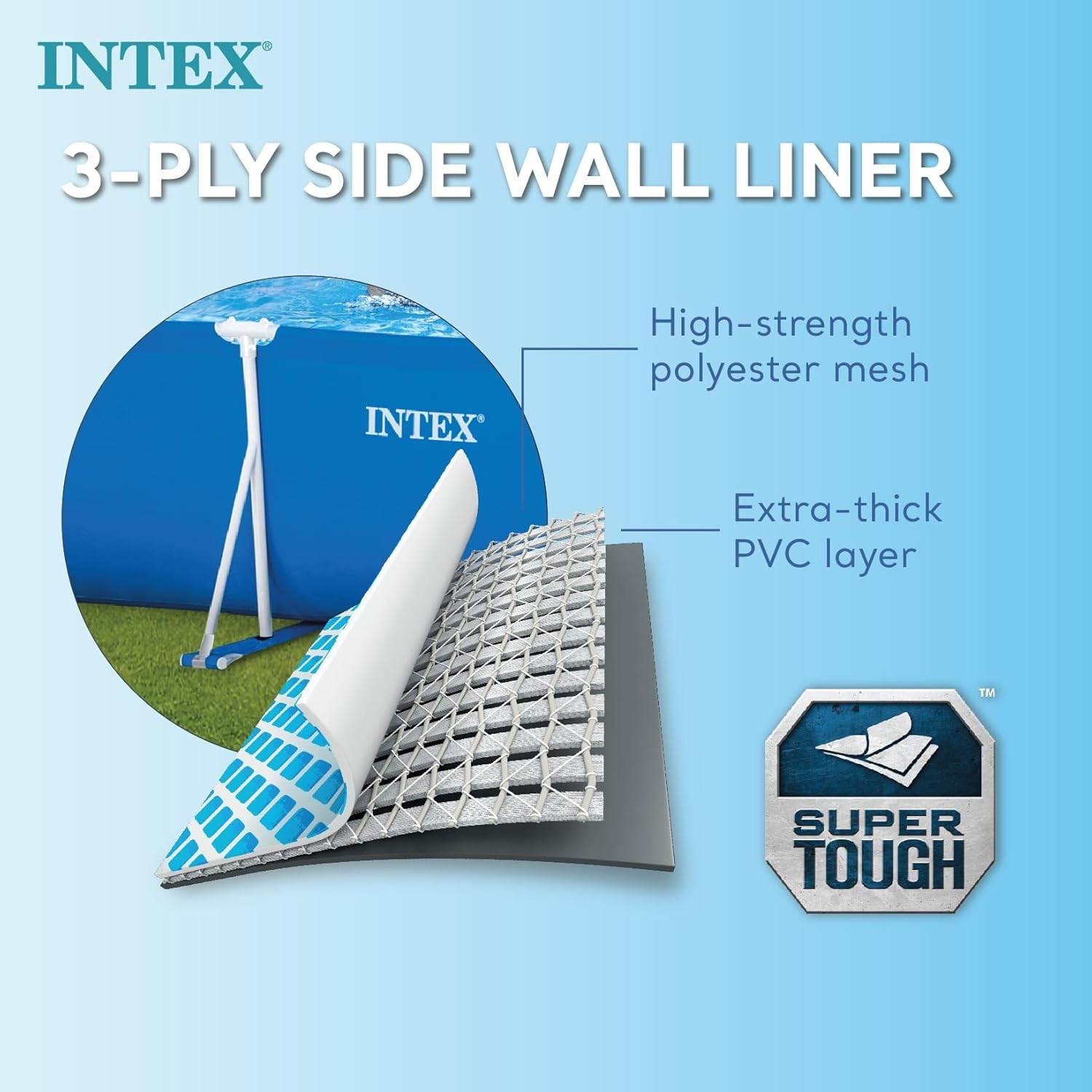 Intex 28272 Rectangular Frame Pool, Blue (9ft x6ft x2.5ft)