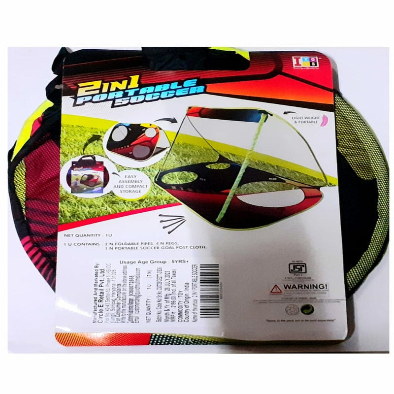 Itoys 2 in 1 Portable Training Soccer Goal Net