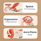R for Rabbit Iya Iya Aero Swing Car Wheels, Up to 75 Kgs Cream Orange