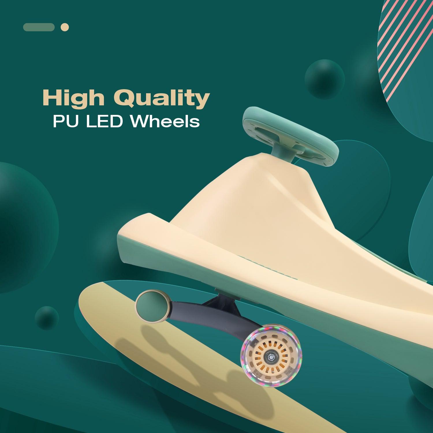 R For Rabbit Iya Iya Drift Swing Car Led Wheels,Peach Green