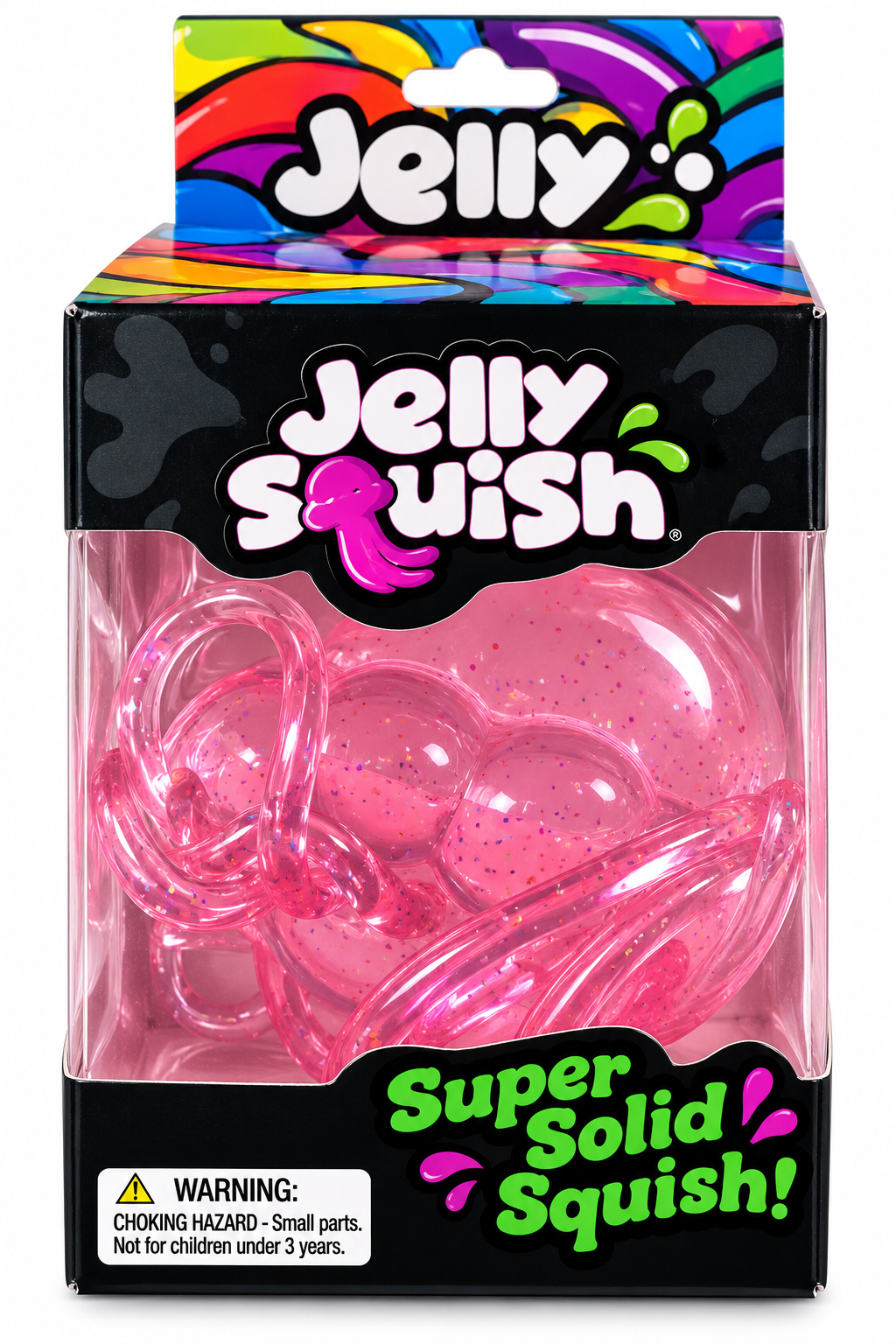Jelly Squish Pink Jellyfish Squishy Toy | Super Solid Squeeze Fidget Toy for Kids Ages 3+