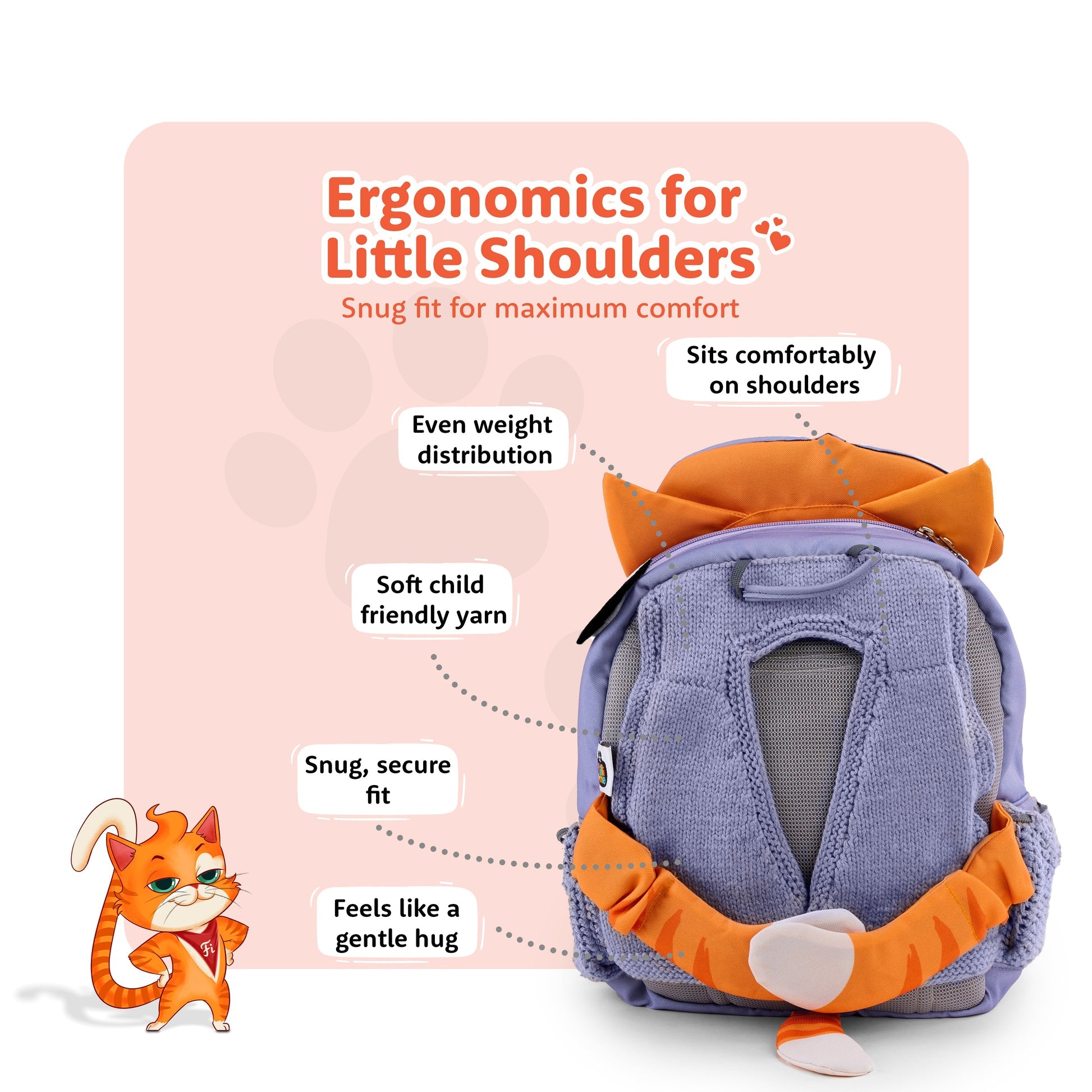 Filli & Me Artist Filli HugBag 12.5L Kids Backpack for Kindergarten (4–5 Years) Lightweight School & Travel Bag