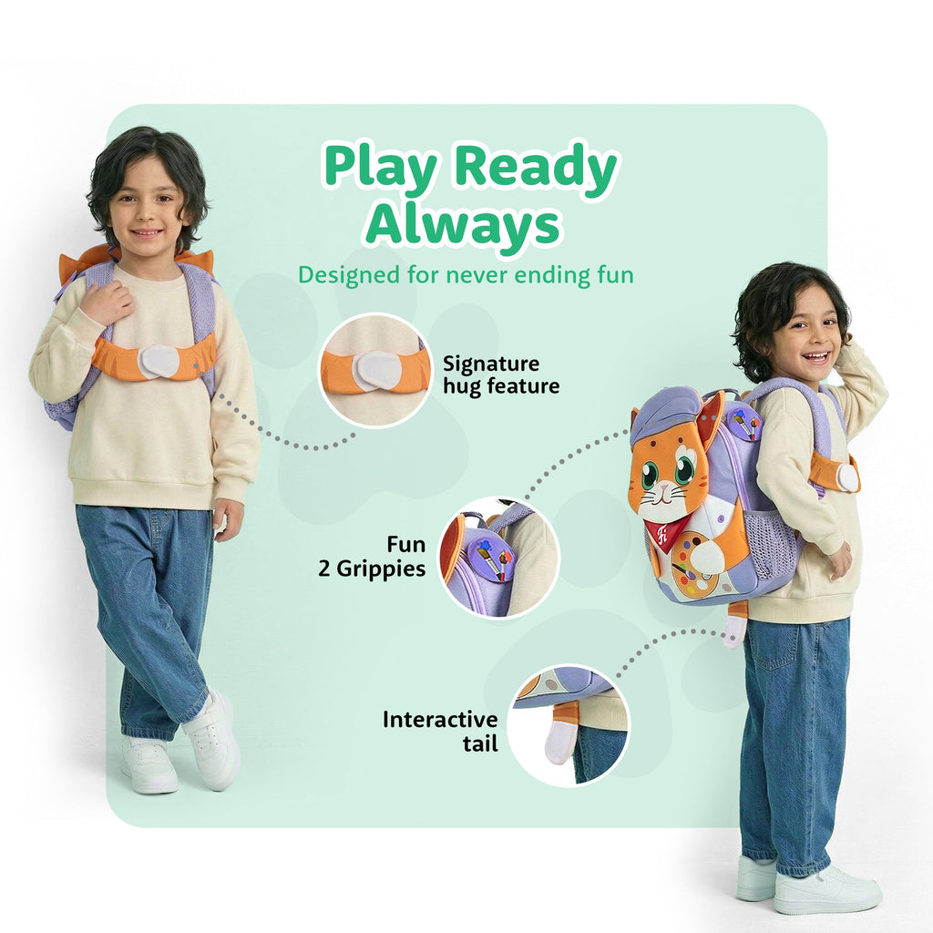 Filli & Me Artist Filli HugBag 12.5L Kids Backpack for Kindergarten (4–5 Years) Lightweight School & Travel Bag