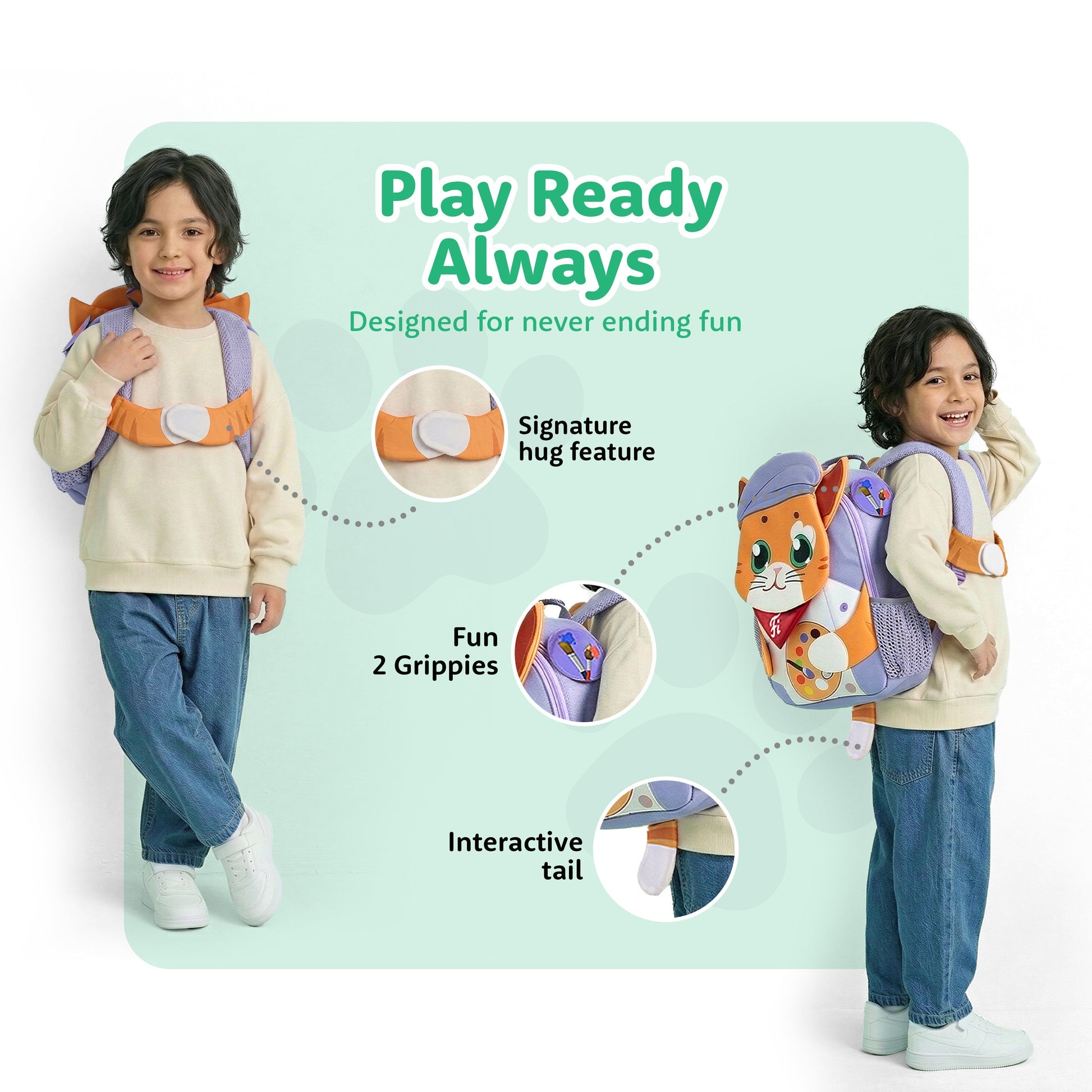 Filli & Me Artist Filli HugBag 12.5L Kids Backpack for Kindergarten (4–5 Years) Lightweight School & Travel Bag
