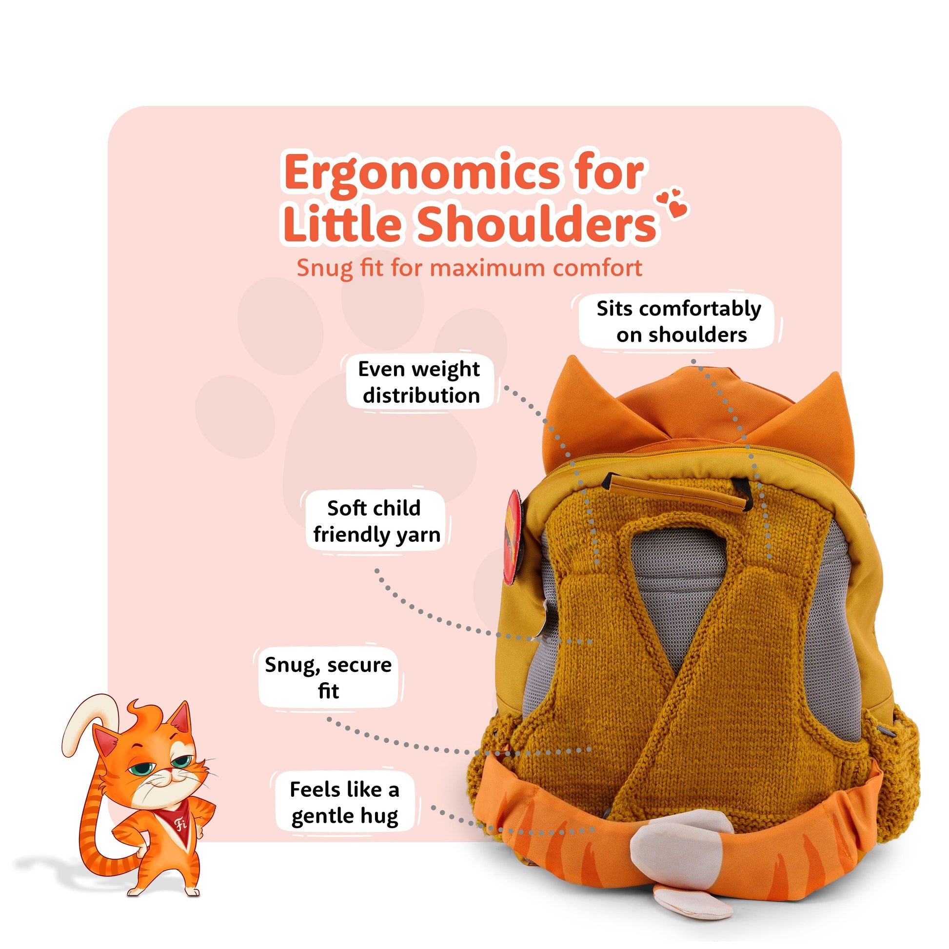 Filli & Me Builder Filli HugBag 12.5L Kids Backpack for Kindergarten (4–5 Years) Lightweight School & Travel Bag
