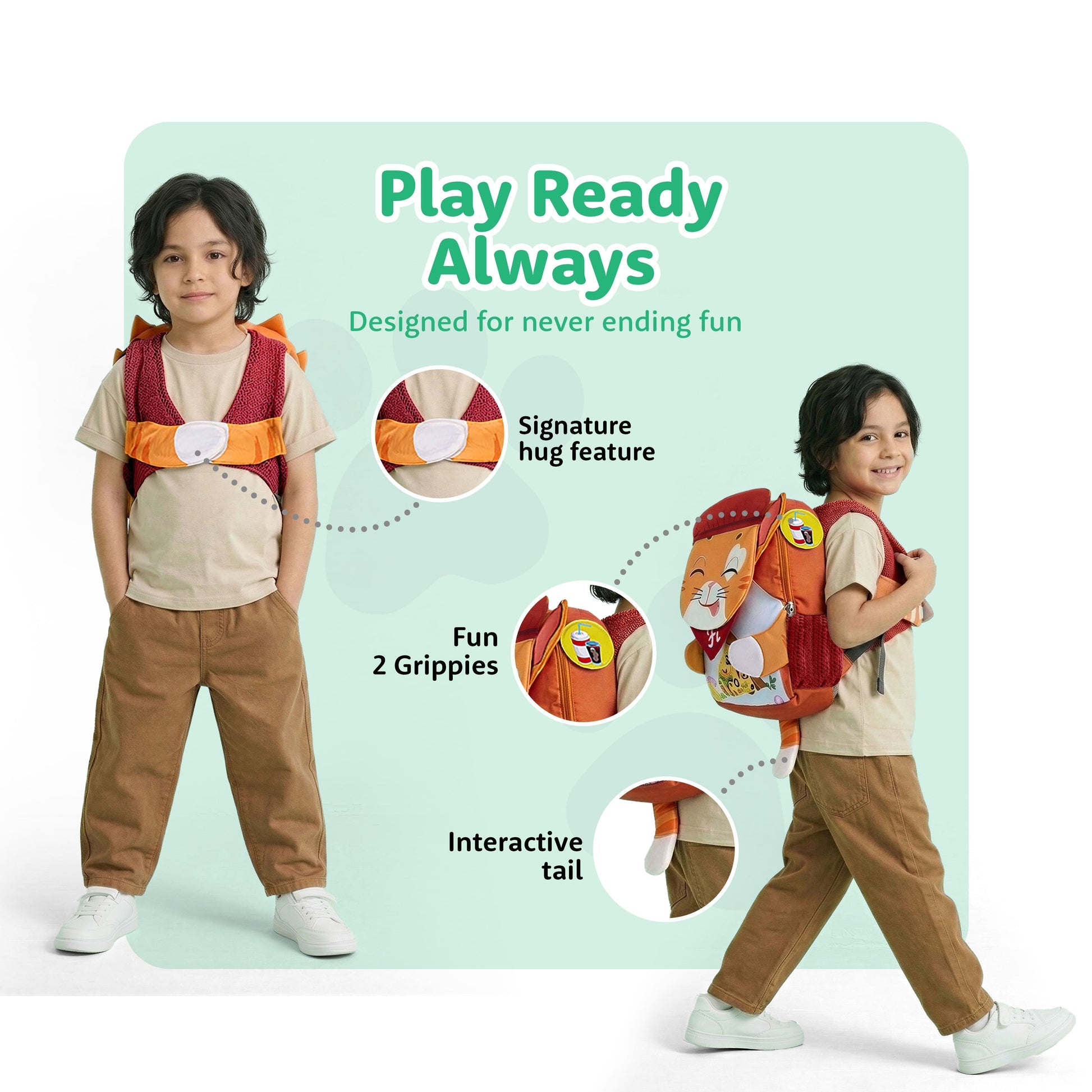 Filli & Me Chef Filli HugBag 12.5L Kids Backpack for Kindergarten (4-5 Years) Lightweight School & Travel Bag