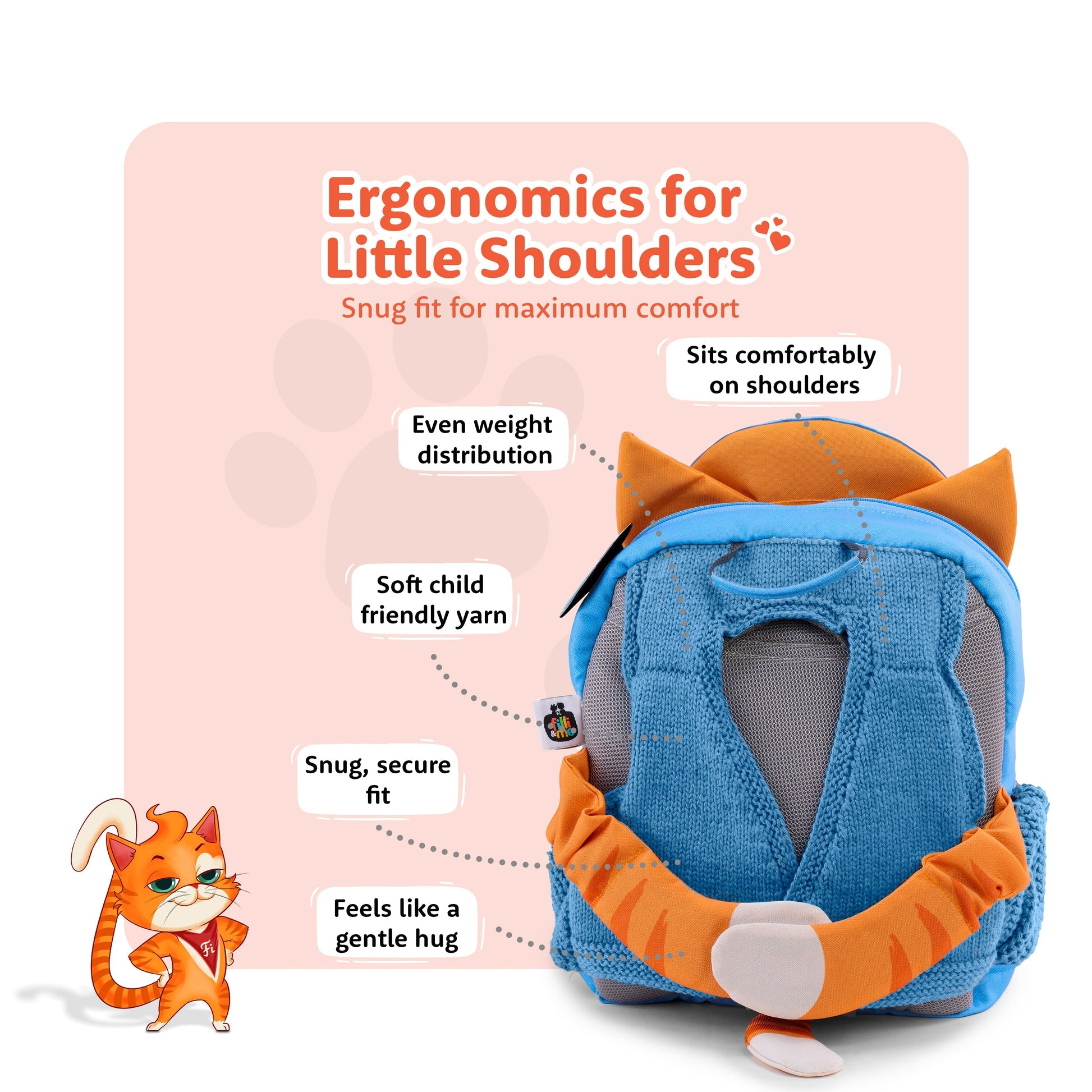 Filli & Me Gardener Filli HugBag 12.5L Kids Backpack for Kindergarten (4–5 Years)  Lightweight School & Travel Bag