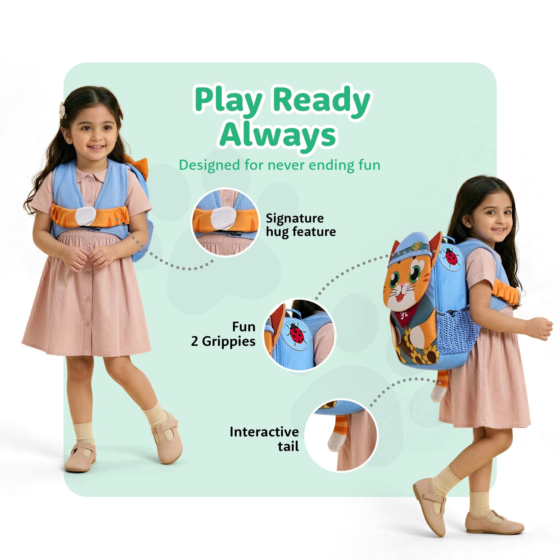 Filli & Me Gardener Filli HugBag 12.5L Kids Backpack for Kindergarten (4–5 Years)  Lightweight School & Travel Bag