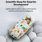 StarAndDaisy Baby Bed Set with Mosquito Net & Sleeping Bag Combo – Travel-Friendly Newborn Bed, Lion Print