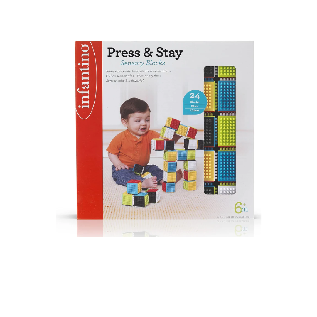 Infantino Press & Stay Sensory Blocks for Babies