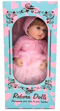 Realistic Baby Girl Doll with Music Remote | Pink Dress Doll with Long Hair & Cute Accessories | Interactive Pretend Play Toy for Kids