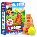 Funskool Lagori Traditional Outdoor Game | 7 Wooden Blocks & Ball | Classic Indian Team Game for Kids Ages 6+