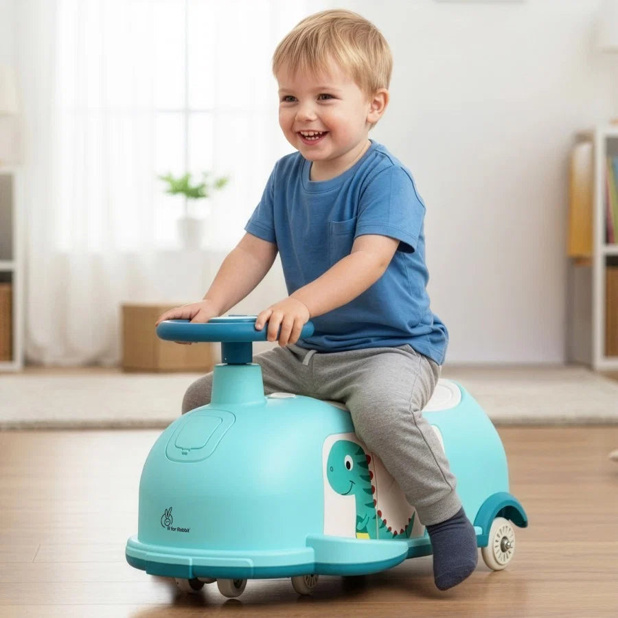 R For Rabbit Iya Iya Poppy 3 in 1 Kids Ride On Swing Car Lake Blue