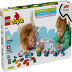 LEGO DUPLO F1 Team Race Cars & Drivers 10445 – 70 Pieces | Formula 1 Building Set for Kids Ages 2+