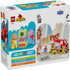LEGO DUPLO Peppa Pig Tractor and Market Building Set 10468, 18 Pieces, Red Tractor, Market Stall & 2 Figures – 2+ Years