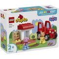 LEGO DUPLO Peppa Pig Tractor and Market Building Set 10468, 18 Pieces, Red Tractor, Market Stall & 2 Figures – 2+ Years